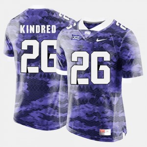 TCU Horned Frogs Derrick Kindred Jersey Purple Men College Football #26