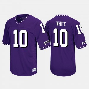 TCU Horned Frogs Desmon White Jersey For Men Purple Throwback #10
