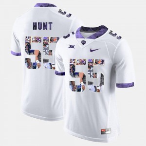 TCU Horned Frogs Joey Hunt Jersey #55 White For Men's High-School Pride Pictorial Limited