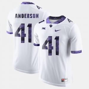 TCU Horned Frogs Jonathan Anderson Jersey Men's White College Football #41