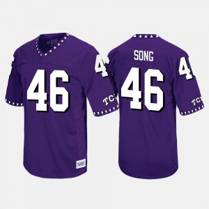 TCU Horned Frogs Jonathan Song Jersey Purple Throwback Men's #46