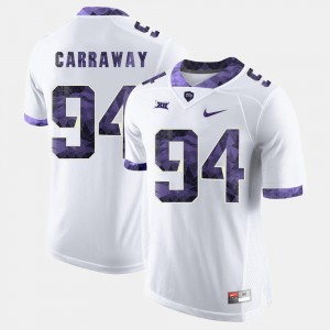 TCU Horned Frogs Josh Carraway Jersey #94 College Football White For Men