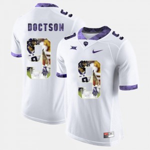 TCU Horned Frogs Josh Doctson Jersey #9 High-School Pride Pictorial Limited White Men's