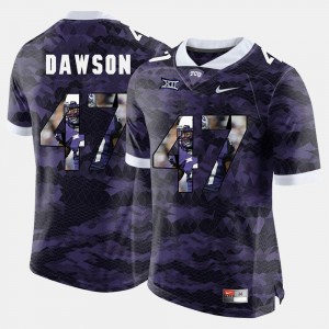 TCU Horned Frogs P.J. Dawson Jersey For Men High-School Pride Pictorial Limited #47 Purple