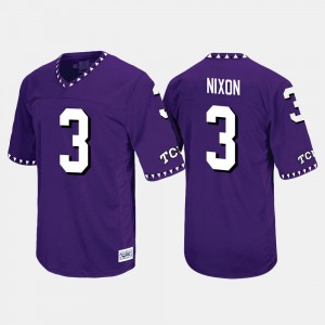 TCU Horned Frogs Shaun Nixon Jersey Throwback For Men Purple #3
