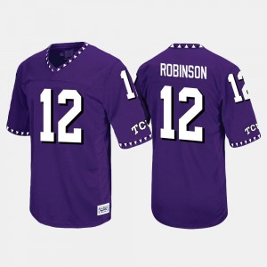 TCU Horned Frogs Shawn Robinson Jersey Purple Mens #12 Throwback