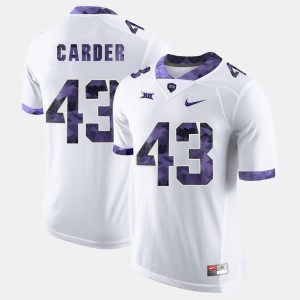 TCU Horned Frogs Tank Carder Jersey Men #43 College Football White