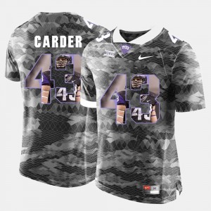 TCU Horned Frogs Tank Carder Jersey Men #43 Grey High-School Pride Pictorial Limited