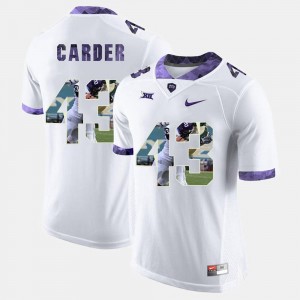 TCU Horned Frogs Tank Carder Jersey White High-School Pride Pictorial Limited Mens #43