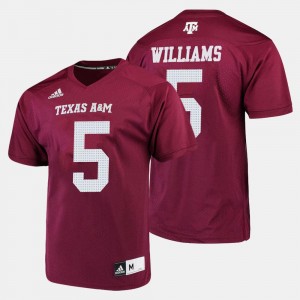 Texas A&M Aggies Trayveon Williams Jersey Maroon #5 College Football For Men's