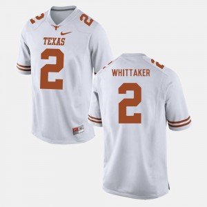 Texas Longhorns Fozzy Whittaker Jersey College Football White #2 For Men's
