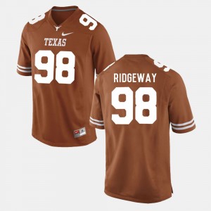 Texas Longhorns Hassan Ridgeway Jersey #98 For Men Burnt Orange College Football