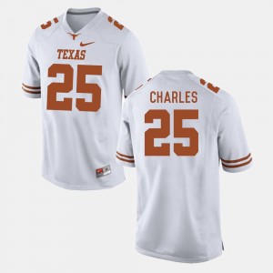 Texas Longhorns Jamaal Charles Jersey College Football White #25 Mens