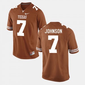 Texas Longhorns Marcus Johnson Jersey #7 Burnt Orange College Football Mens
