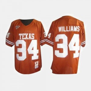 Texas Longhorns Ricky Williams Jersey Orange For Men's College Football #34