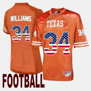 Texas Longhorns Ricky Williams Jersey #34 Throwback Men's Orange
