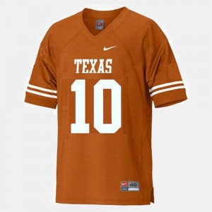 Texas Longhorns Vince Young Jersey College Football Kids Orange #10