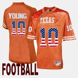 Texas Longhorns Vince Young Jersey #10 Throwback Orange Men's