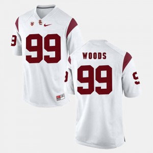 USC Trojans Antwaun Woods Jersey #99 For Men's Pac-12 Game White