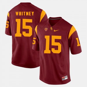 USC Trojans Isaac Whitney Jersey Red #15 Men's Pac-12 Game