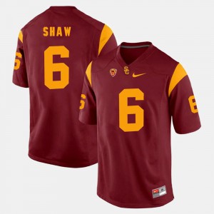 USC Trojans Josh Shaw Jersey Pac-12 Game Red #6 For Men