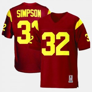 USC Trojans O.J. Simpson Jersey #32 College Football Red Kids