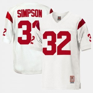 USC Trojans O.J. Simpson Jersey #32 College Football White Youth(Kids)