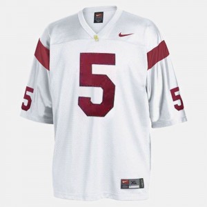 USC Trojans Reggie Bush Jersey White For Men's #5 College Football