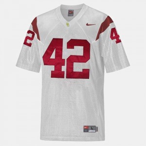 USC Trojans Ronnie Lott Jersey #42 College Football For Kids White