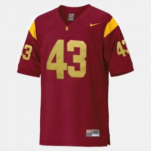 USC Trojans Troy Polamalu Jersey College Football Red For Kids #43