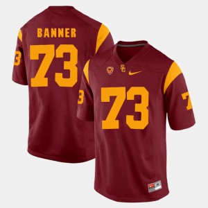 USC Trojans Zach Banner Jersey Red #73 Pac-12 Game For Men