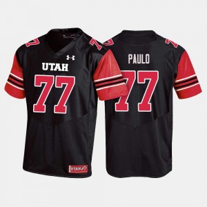Utah Utes Darrin Paulo Jersey Men #77 College Football Black