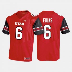 Utah Utes Kyle Fulks Jersey #6 Red College Football Men
