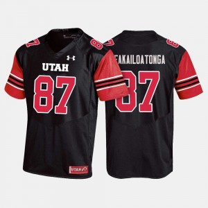 Utah Utes Siale Fakailoatonga Jersey #87 For Men's Black College Football