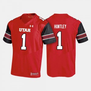 Utah Utes Tyler Huntley Jersey Red #1 Mens College Football