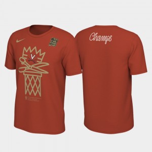 Virginia Cavaliers T-Shirt 2019 Men's Basketball Champions For Men's 2019 NCAA Basketball National Champions Celebration Cut the Nets Orange