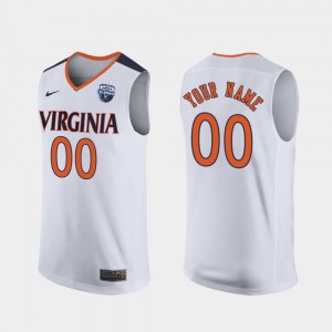 Virginia Cavaliers Customized Jerseys For Men's White #00 2019 Men's Basketball Champions