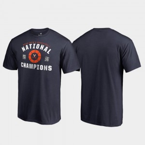 Virginia Cavaliers T-Shirt Navy Mens 2019 Men's Basketball Champions 2019 NCAA Basketball National Champions Dribble