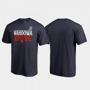 Virginia Cavaliers T-Shirt Navy Mens 2019 NCAA Basketball National Champions Free Throw 2019 Men's Basketball Champions