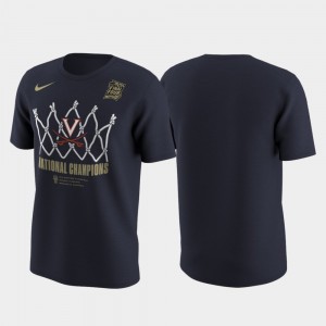 Virginia Cavaliers T-Shirt 2019 NCAA Basketball National Champions Locker Room For Men's Navy 2019 Men's Basketball Champions