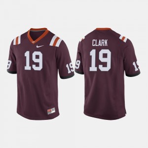 Virginia Tech Hokies Chuck Clark Jersey #19 For Men College Football Maroon