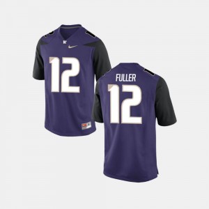Washington Huskies Aaron Fuller Jersey #12 Purple For Men College Football