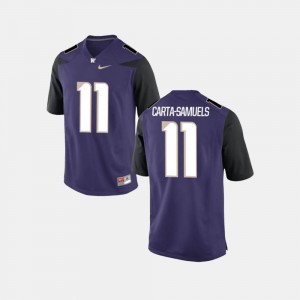 Washington Huskies K.J. Carta-Samuels Jersey #11 College Football Purple For Men