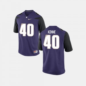Washington Huskies Ralph Kinne Jersey Men Purple #40 College Football