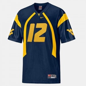 West Virginia Mountaineers Geno Smith Jersey Youth(Kids) College Football #12 Blue