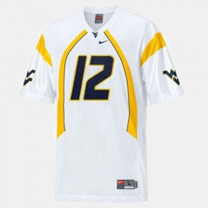West Virginia Mountaineers Geno Smith Jersey #12 Youth White College Football