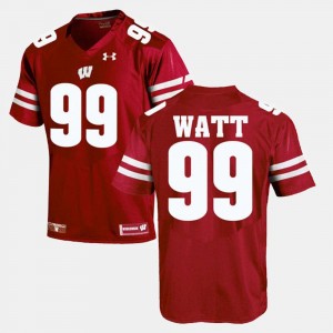 Wisconsin Badgers J.J. Watt Jersey Red Alumni Football Game #99 For Men