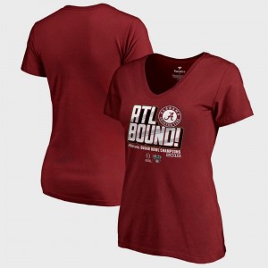Alabama Crimson Tide T-Shirt Crimson College Football Playoff 2018 Sugar Bowl Champions Flea Flicker For Women Bowl Game