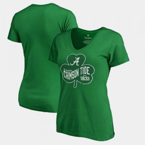 Alabama Crimson Tide T-Shirt Paddy's Pride Fanatics Kelly Green Ladies St. Patrick's Day