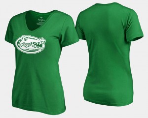 Florida Gators T-Shirt Women Kelly Green White Logo St. Patrick's Day